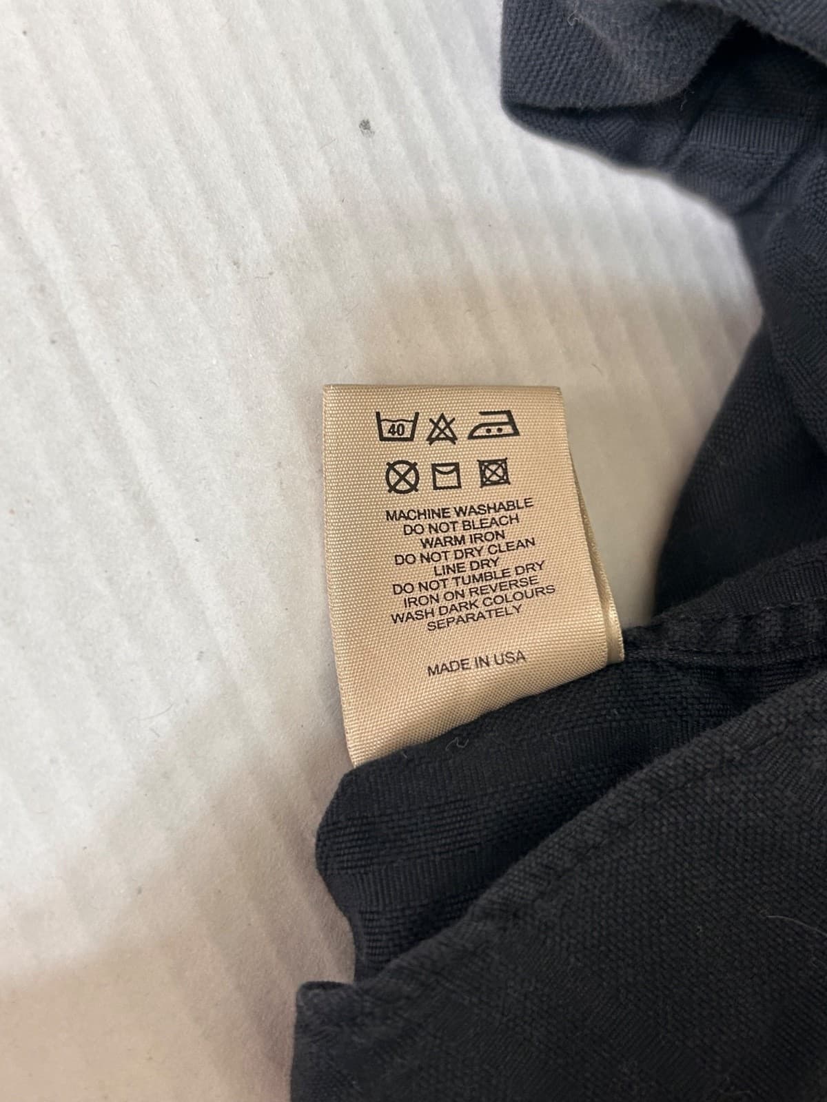 Burberry London Shirt Mens size XL Black Textured Button Up Casual v - Thumbnail 9