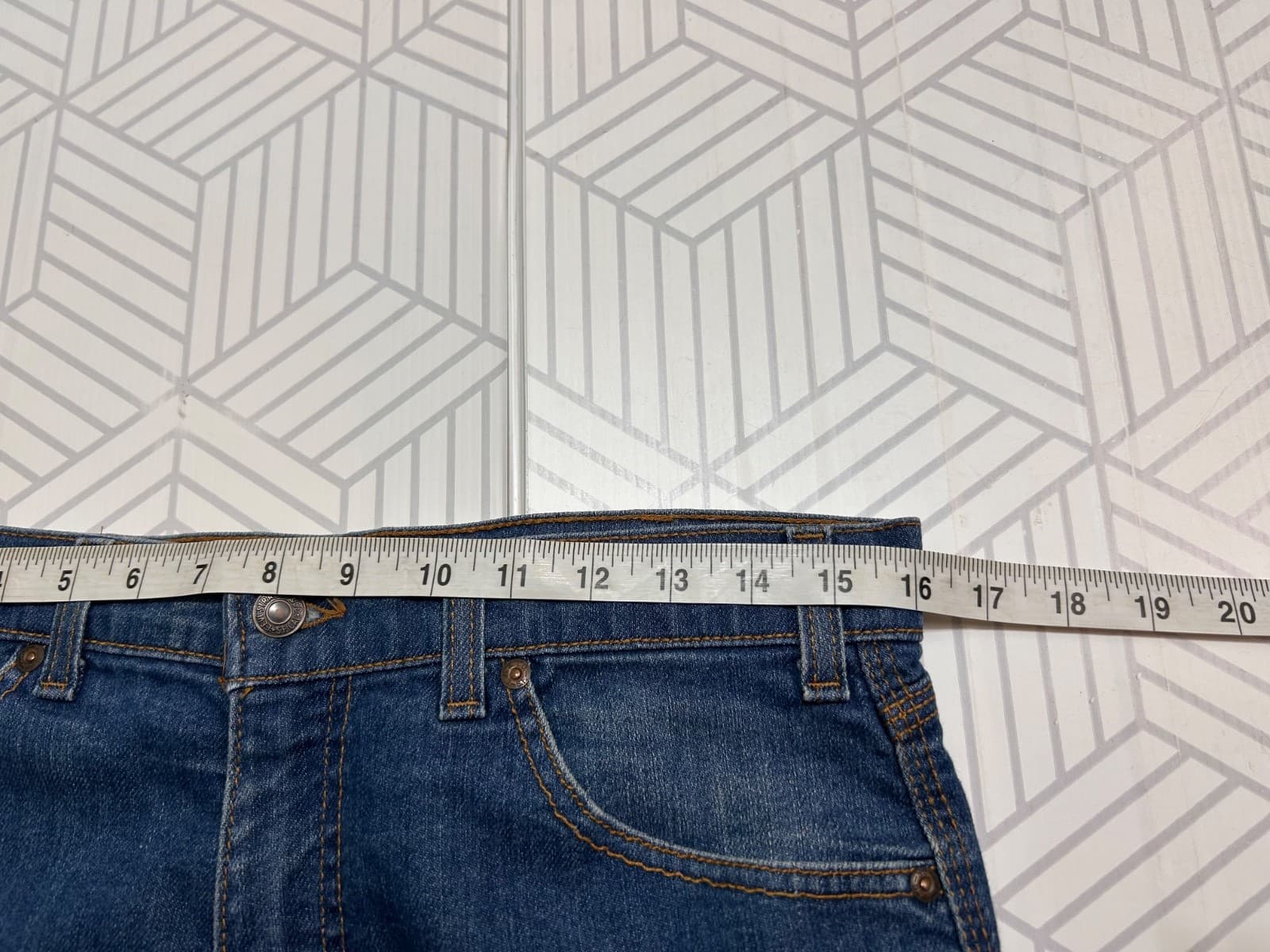 Vtg Levis Jeans Mens Straight Flare Movin On 32X29 Blue Orange Tab 70s USA Denim - Thumbnail 8