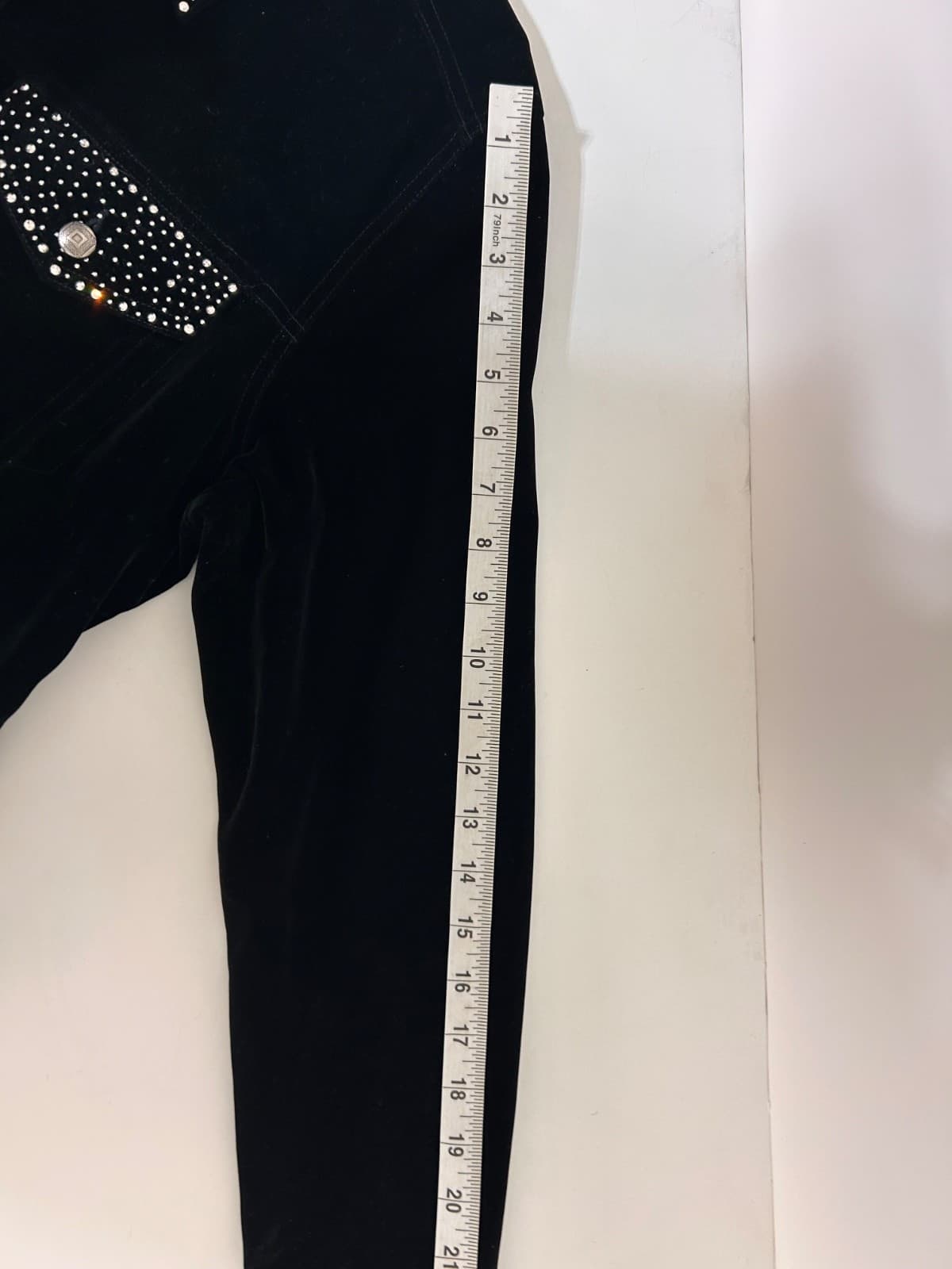 Christine Alexander size M Black Velvet Whimsigoth Rhinestone Goth Jacket G - Thumbnail 6
