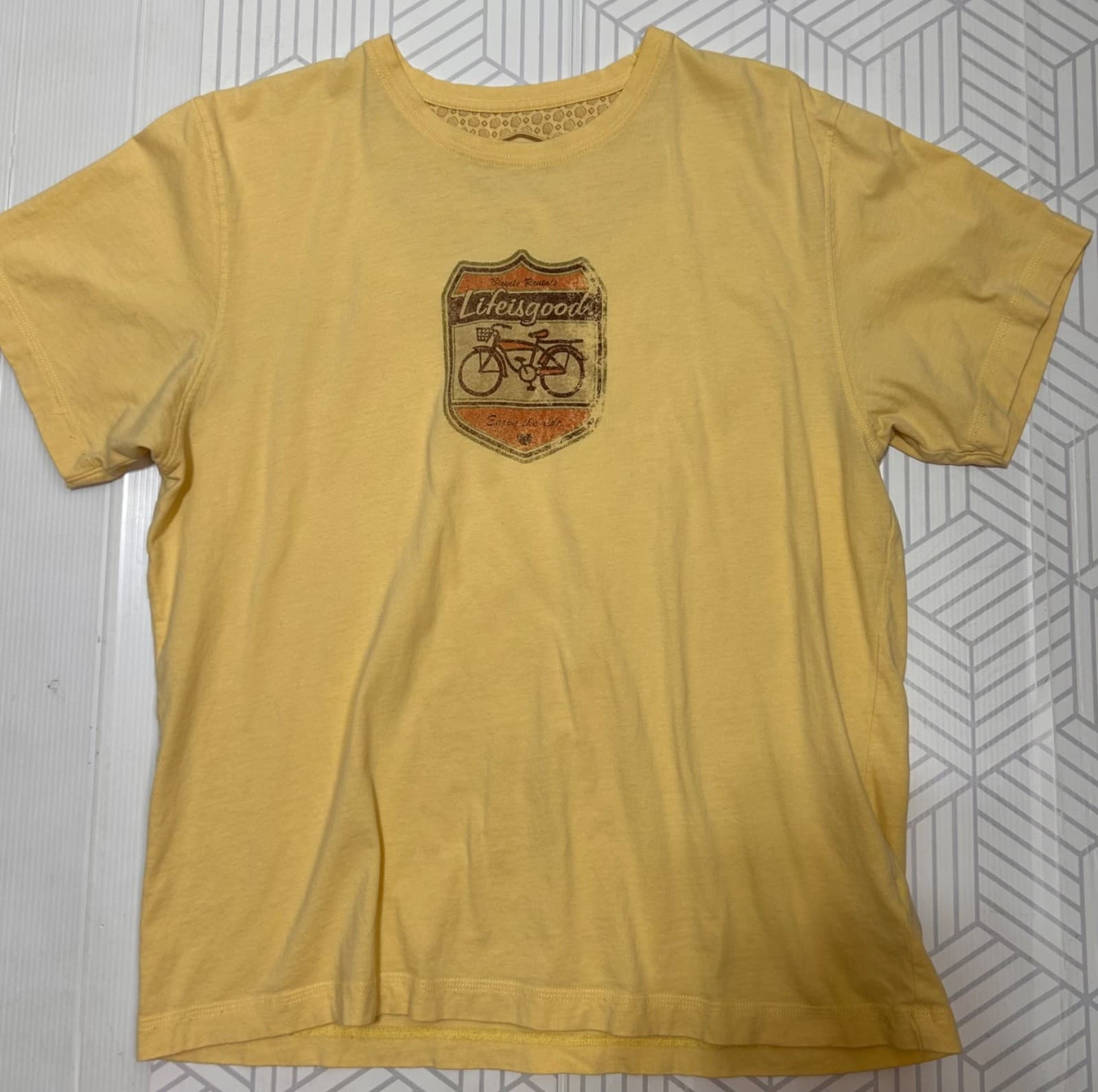 Lot of 4 Women's size Large Life is Good Tees Crew T-shirts Bike Jake Dog g - Thumbnail 3