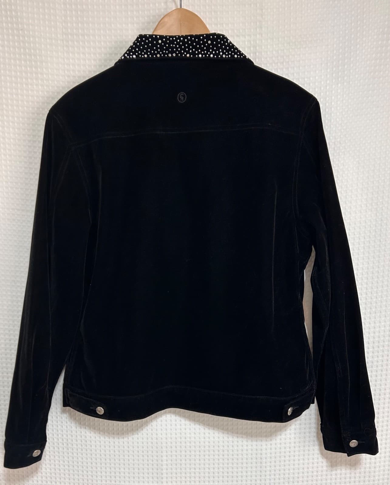 Christine Alexander size M Black Velvet Whimsigoth Rhinestone Goth Jacket G - Thumbnail 10