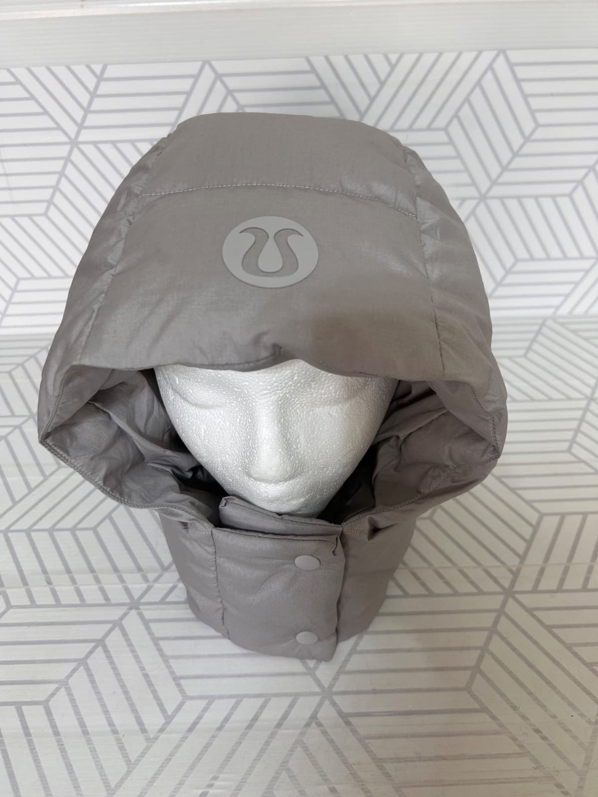 Lululemon Gray Replacement Wunder Puff Jacket Vest Hood Only - Thumbnail 2