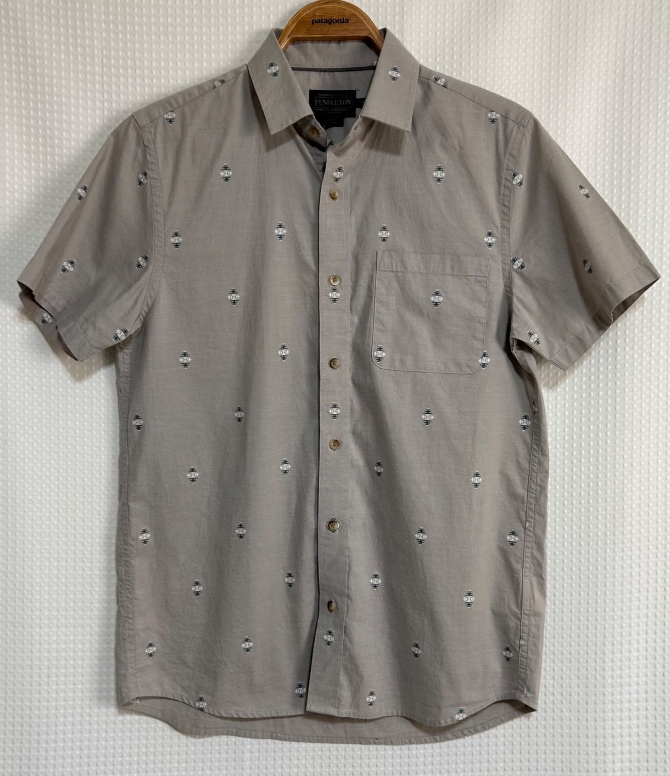 NWT Pendleton Mens Size S Short Sleeve Carson Gray Western Button Up Shirt x - Thumbnail 3