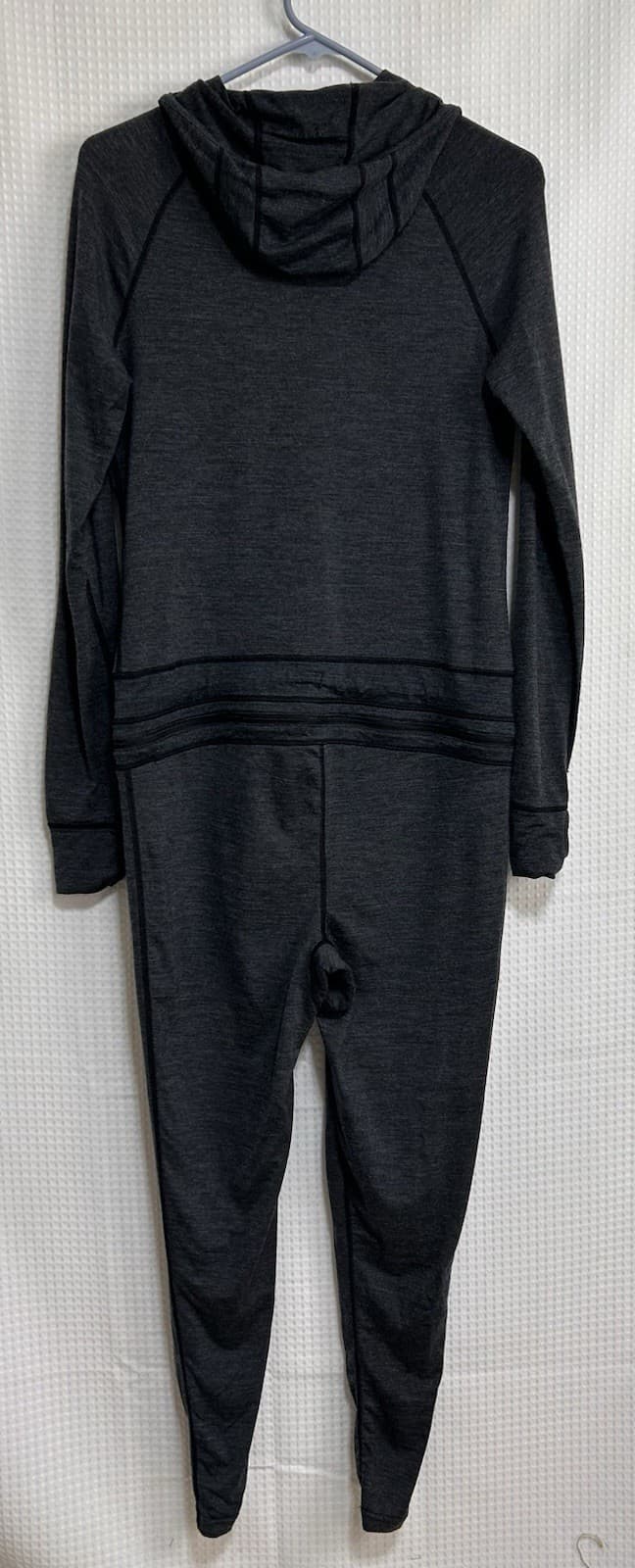 NWOT Airblaster Merino Ninja Suit Women's size M Bodysuit Heather Black Gray d - Thumbnail 2