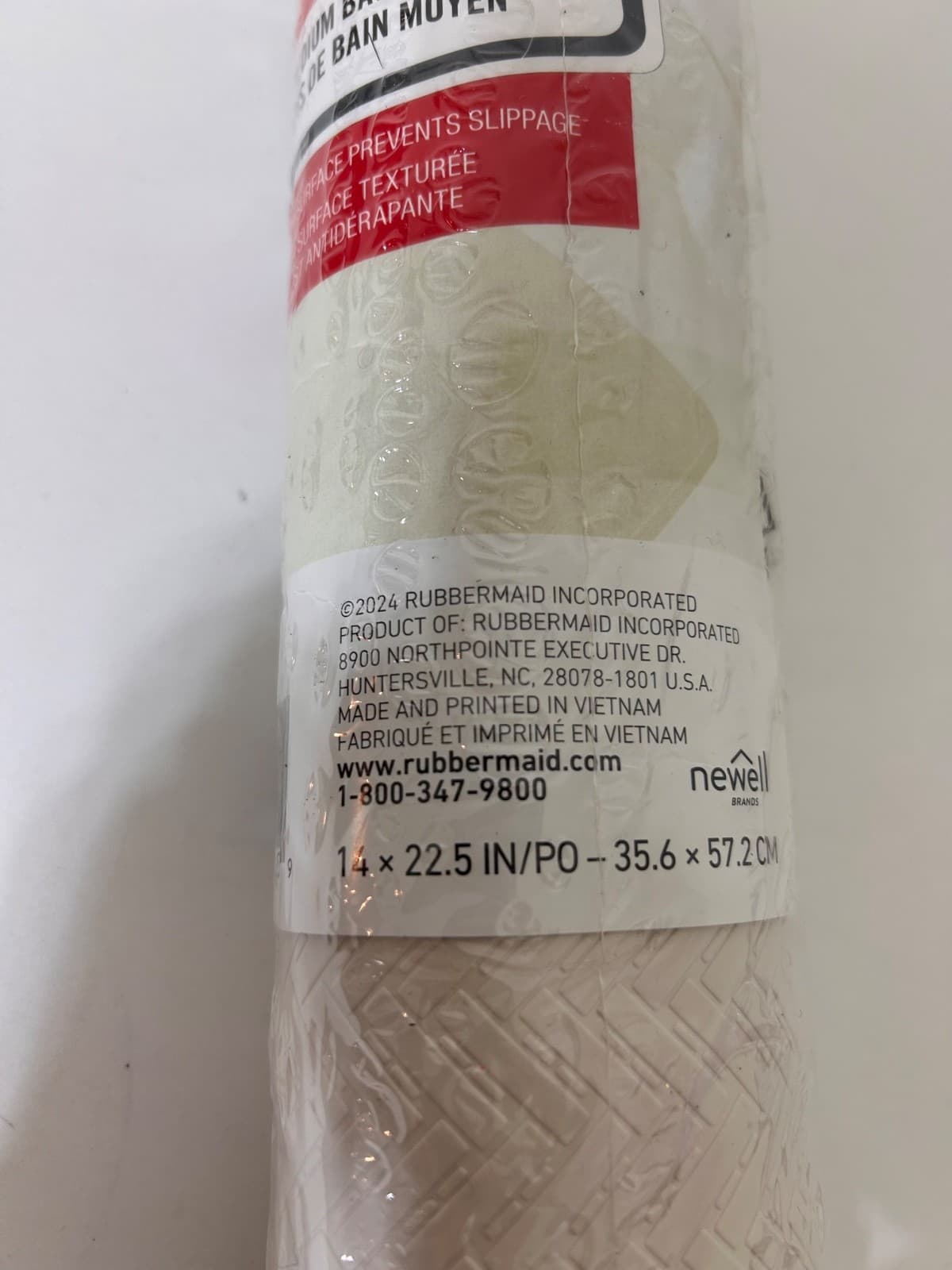 Rubbermaid 1982724 Medium Bath Mat 22.5" L 14" Wide Off White - Thumbnail 4