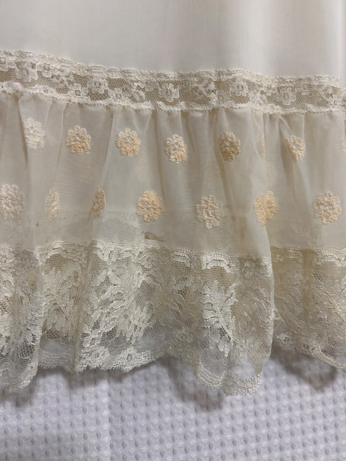 Vintage Youth Form Womens Ivory Slip Dress size 34 Lace Flaw - Thumbnail 13