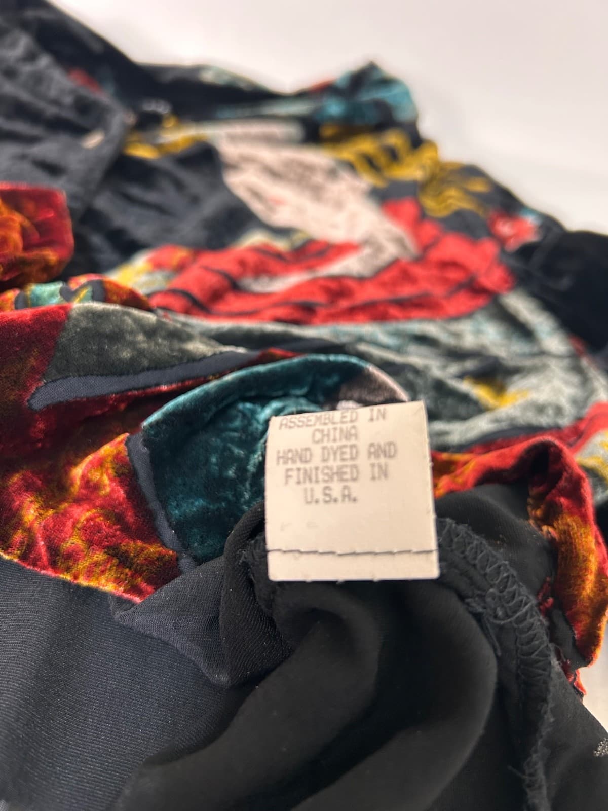 Citron Santa Monica Size M SILK Asian Velvet Black Burnout Kimono Jacket Top z - Thumbnail 12