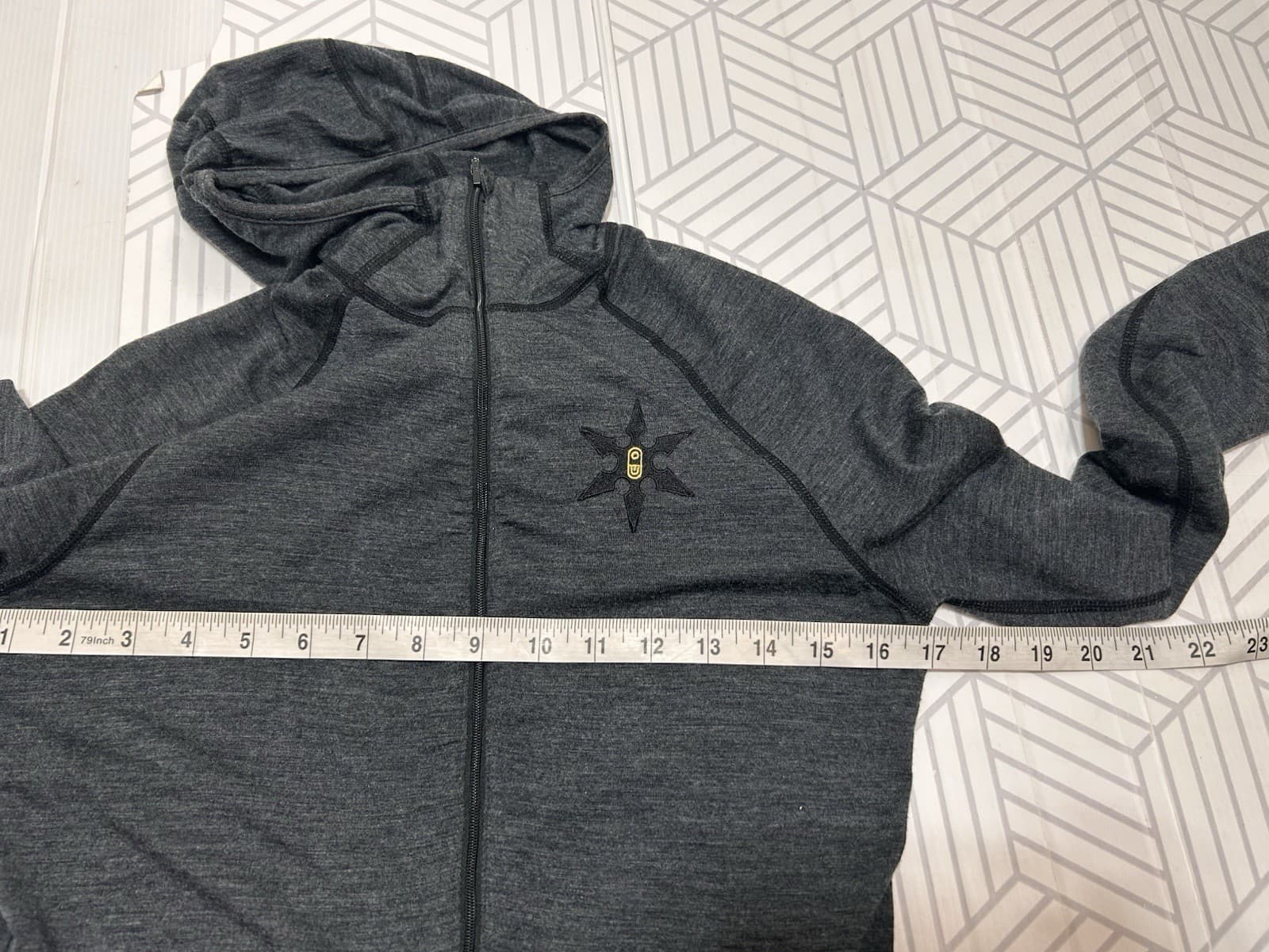 NWOT Airblaster Merino Ninja Suit Women's size M Bodysuit Heather Black Gray d - Thumbnail 6