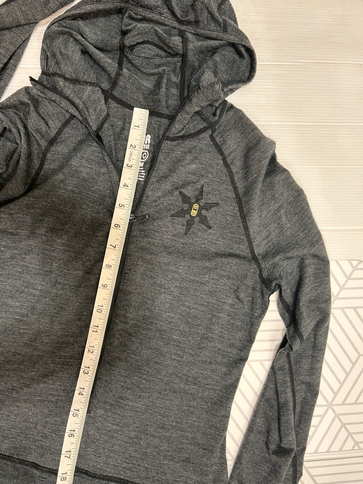 NWOT Airblaster Merino Ninja Suit Women's size M Bodysuit Heather Black Gray d - Thumbnail 8