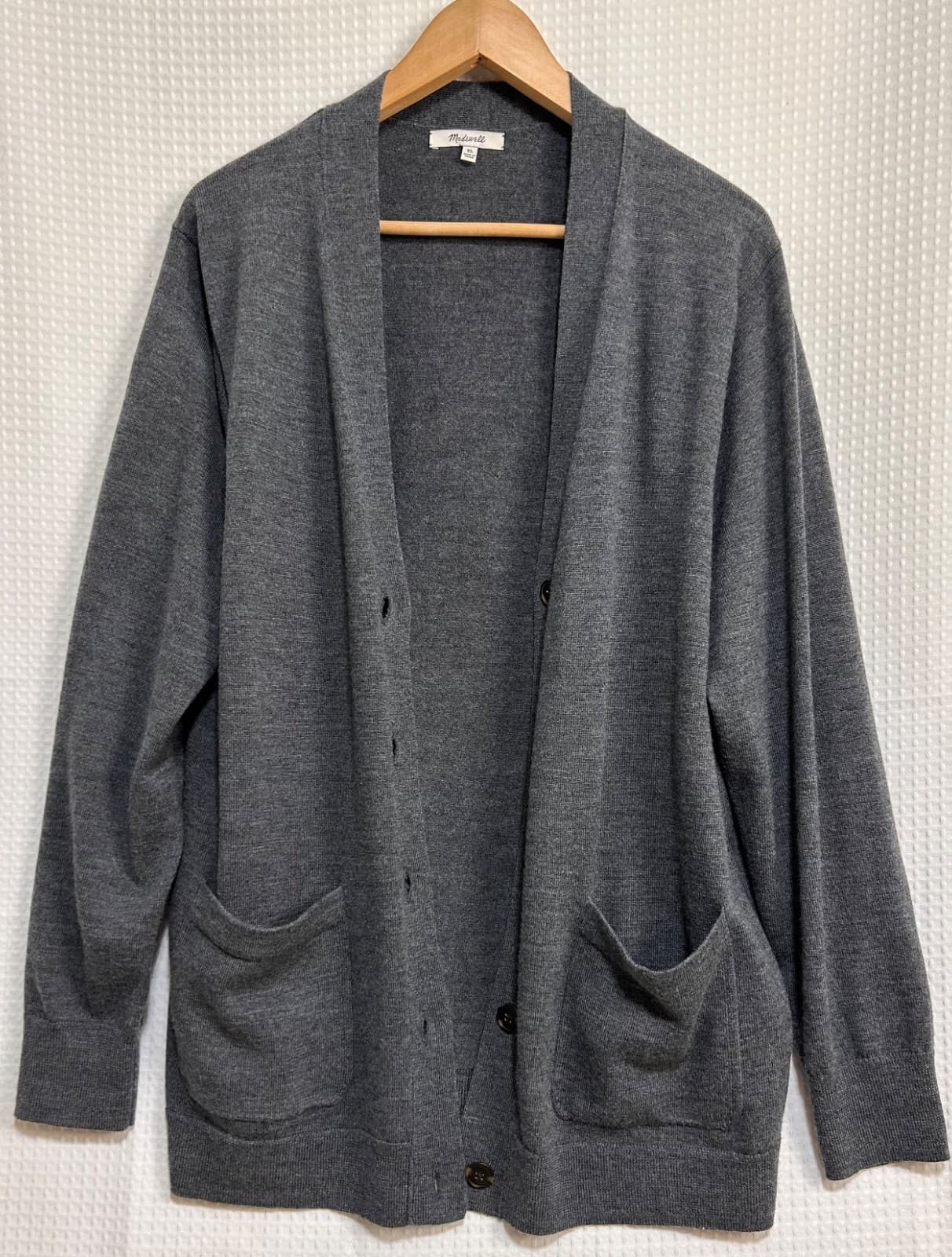 Madewell Women's size XL Merino Wool Boyfriend Airport Cardigan Sweater v - Thumbnail 9