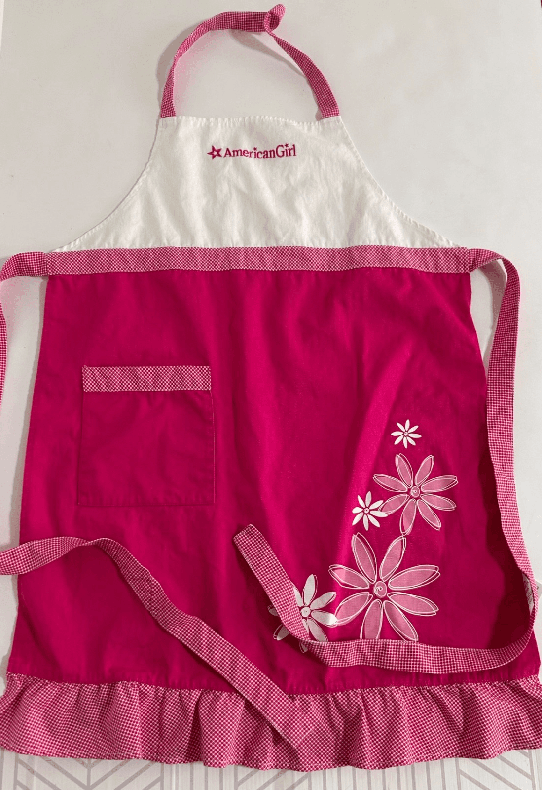 American Girl Williams-Sonoma Girls One Sz Apron 2015 Retired Grace Baking n - Thumbnail 2