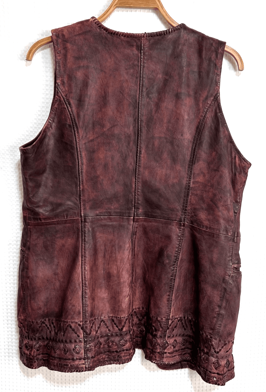 Roja Women's size Large Leather Western Festival Burning Man Jacket Vest Dress - Thumbnail 2