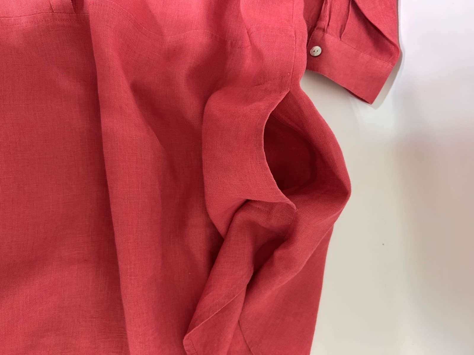 J. Jill Pink Clove Love Linen Long or Tab Sleeve Tunic Blouse Top Size 1X I - Thumbnail 6