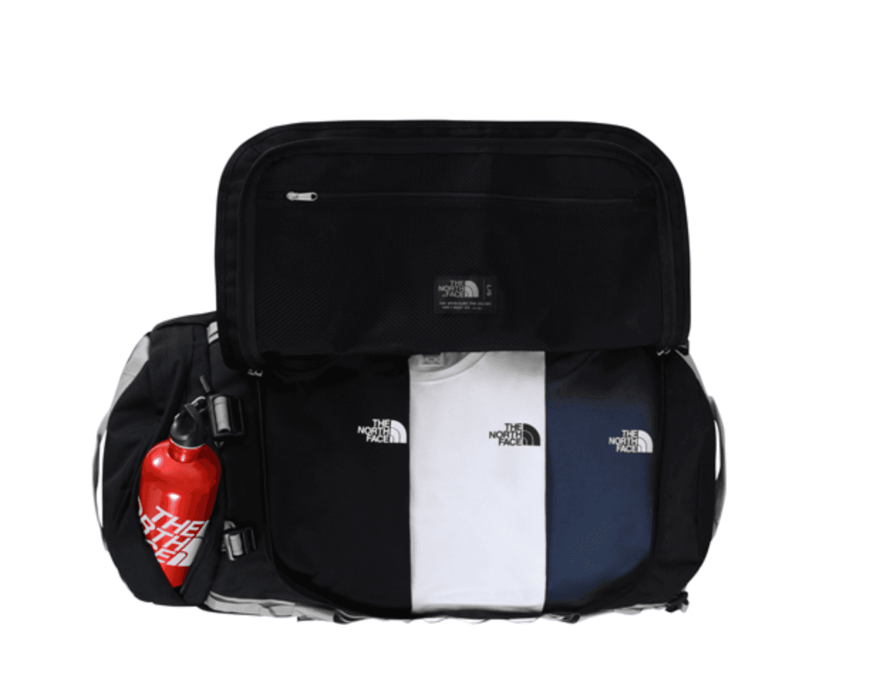 NWT $160 The North Face Gilman Tea Green Duffel Bag Black 71L M Travel - Thumbnail 5