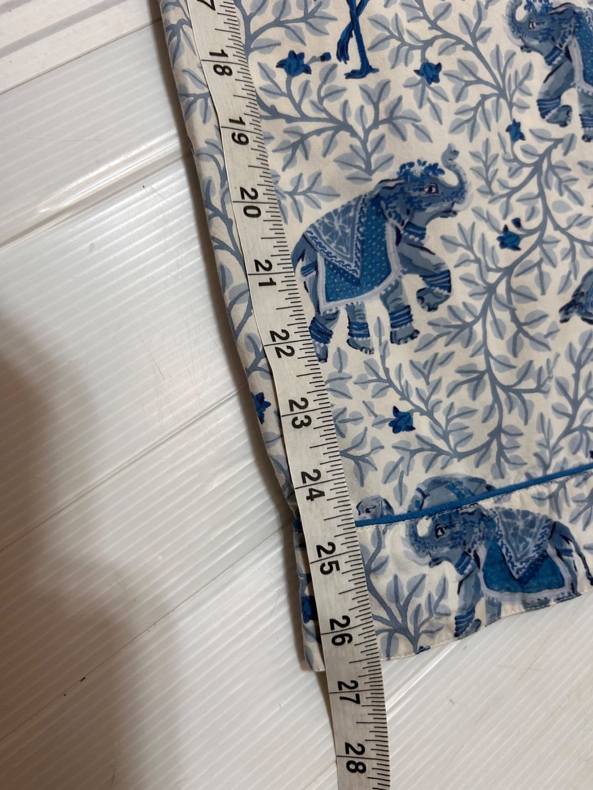 Printfresh size Small Pajama Pants Bottoms Elephant Flamingo Pockets Blue FLAW g - Thumbnail 6