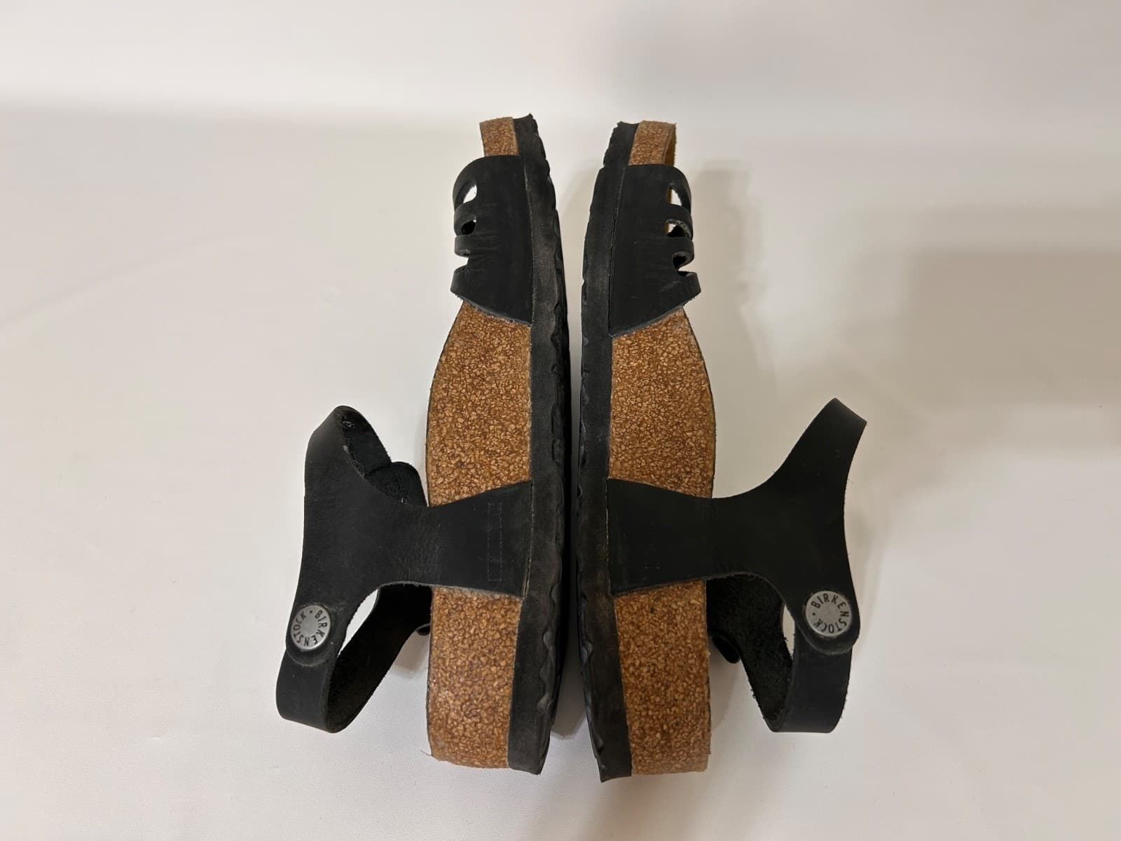Birkenstock Bali Sandals Black Oiled Leather Slingback Strap Buckle size 37 W 6 - Thumbnail 5