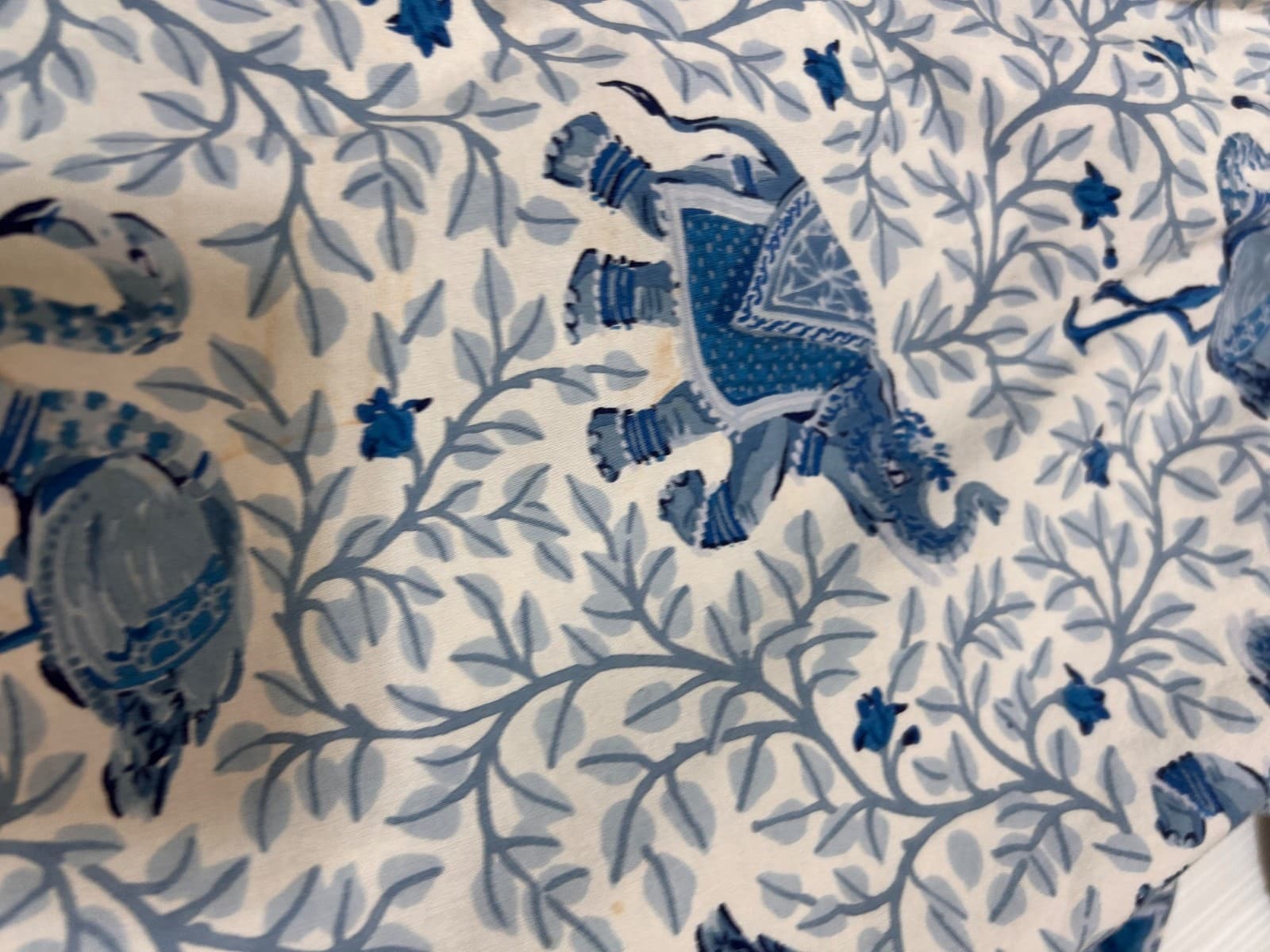 Printfresh size Small Pajama Pants Bottoms Elephant Flamingo Pockets Blue FLAW g - Thumbnail 11