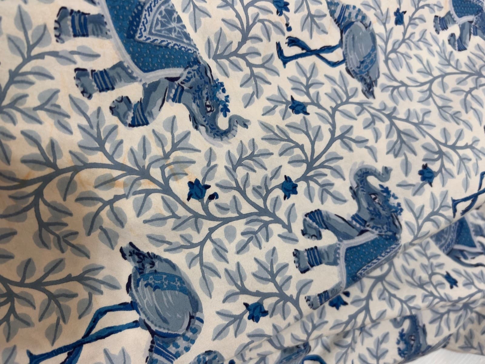 Printfresh size Small Pajama Pants Bottoms Elephant Flamingo Pockets Blue FLAW g - Thumbnail 12