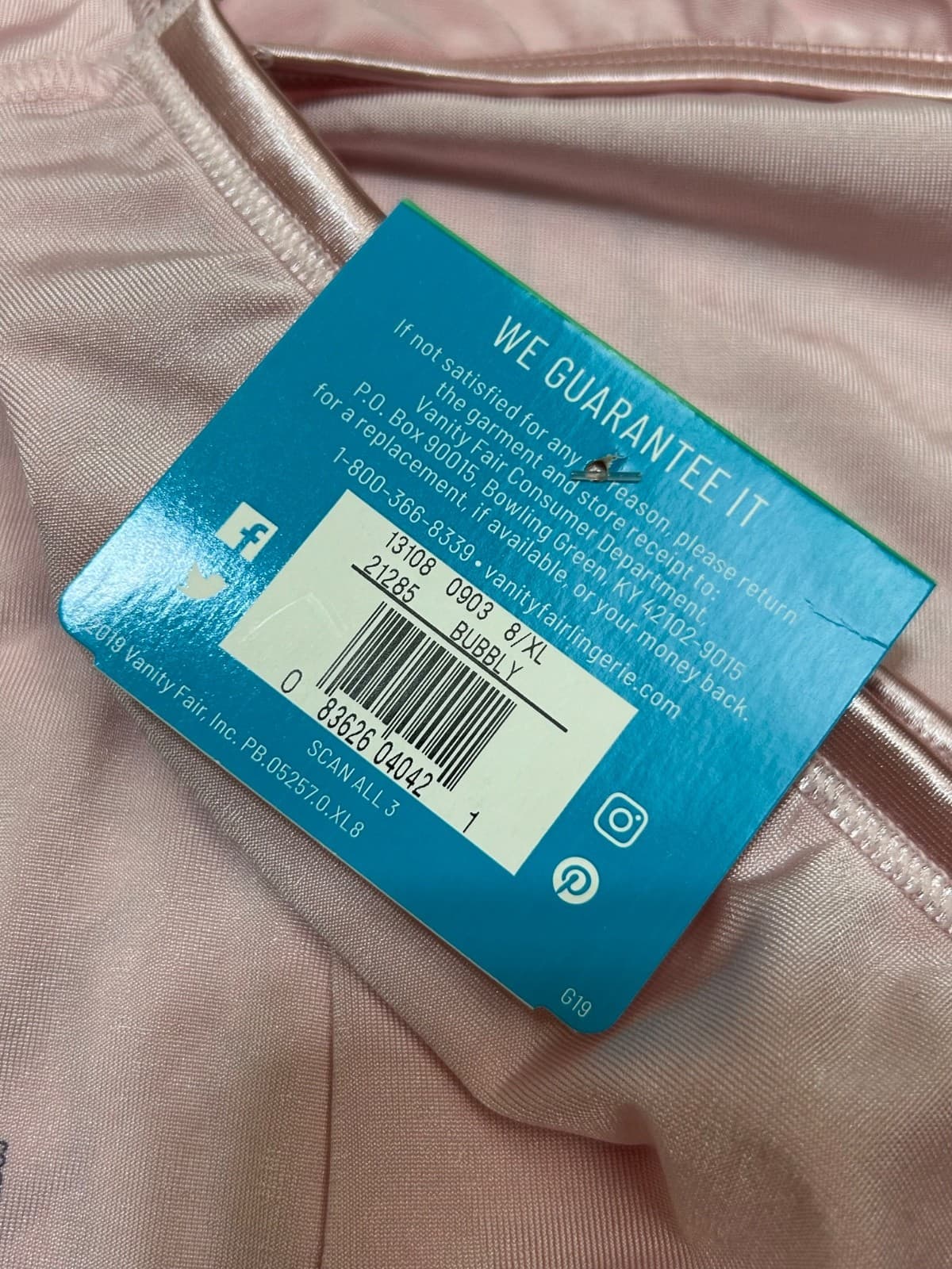 Vanity Fair Bikini Granny Panties Illumination Silky Nylon Size 8/XL NWT Pink - Thumbnail 4