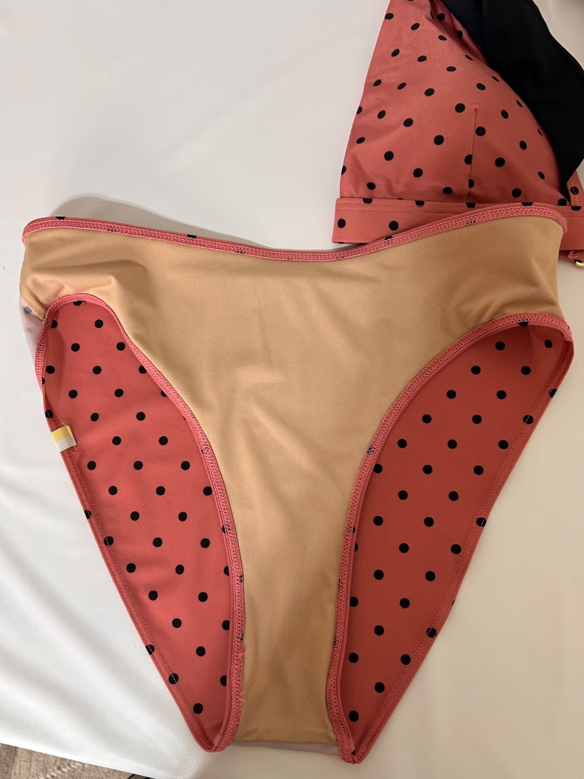 Summersalt Size 2 XS Ruffle Bikini Top Size 4 S Bottoms Polka Dot Two Piece Pink - Thumbnail 7