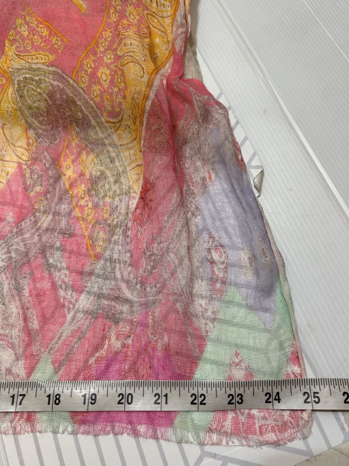MALA ALISHA SILK MODAL SCARF 76"X25" Color Block Boho Scarf Summer Luxury - Thumbnail 5