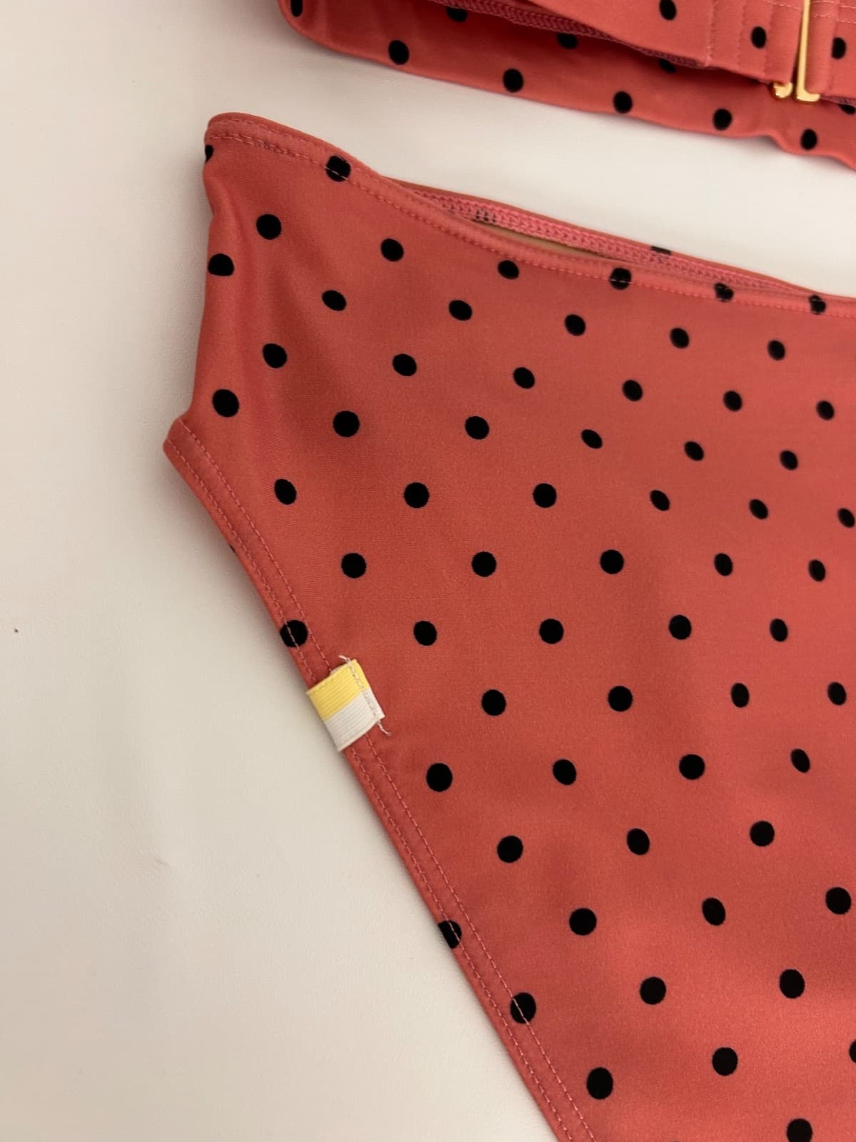 Summersalt Size 2 XS Ruffle Bikini Top Size 4 S Bottoms Polka Dot Two Piece Pink - Thumbnail 14