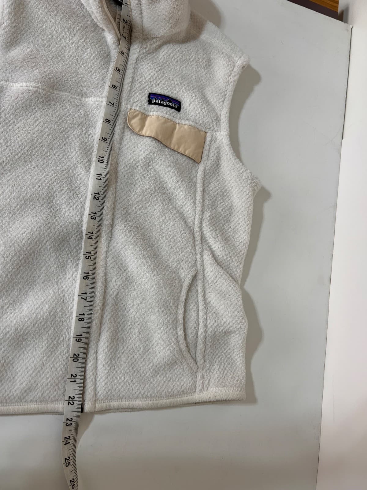 Patagonia Women's size Medium Fleece Vest Full Zip Raw Linen Jacket I - Thumbnail 5