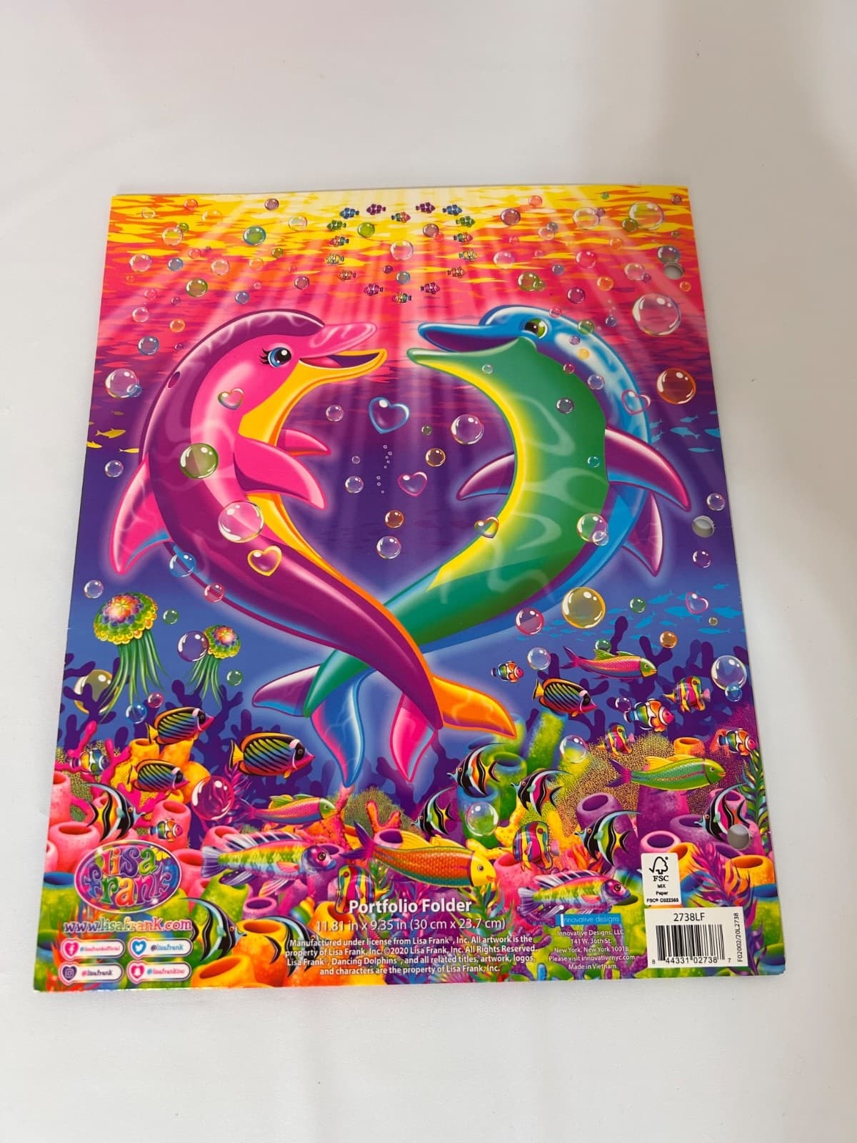 Lisa Frank Y2K 2-Pocket Folder Dancing Dolphins and Coloring Book Bundle - Thumbnail 5
