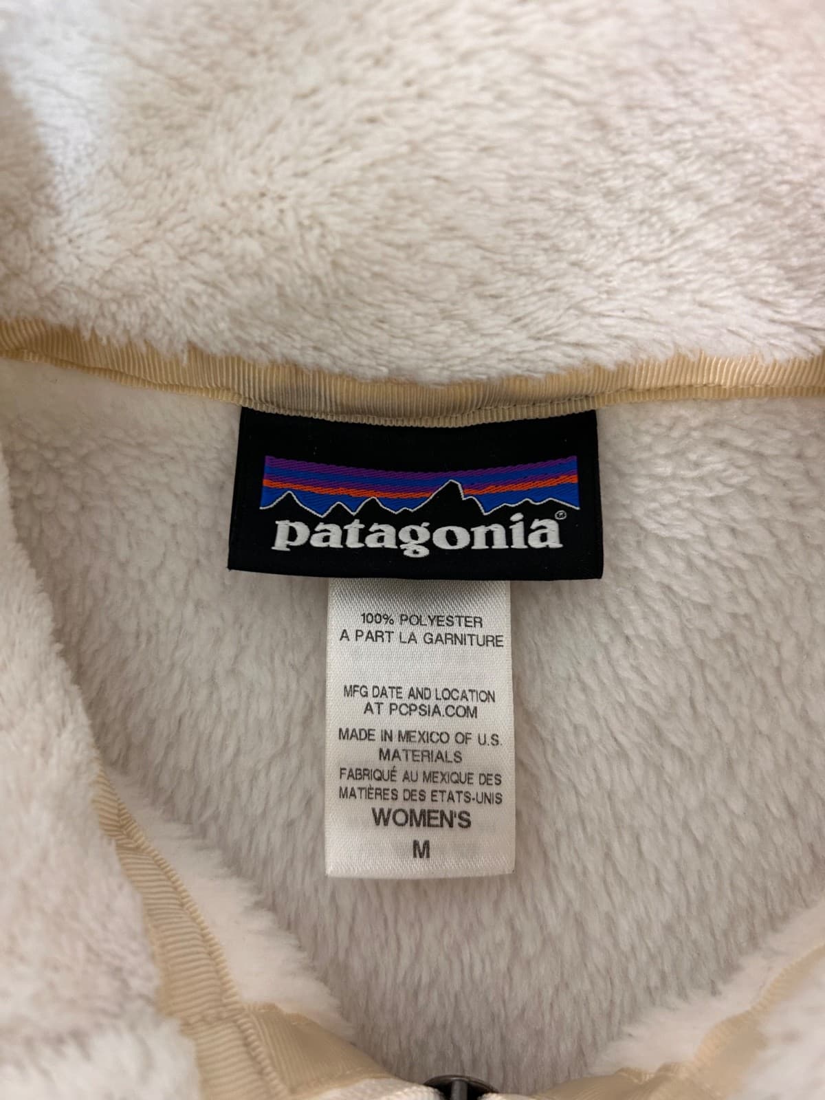 Patagonia Women's size Medium Fleece Vest Full Zip Raw Linen Jacket I - Thumbnail 6