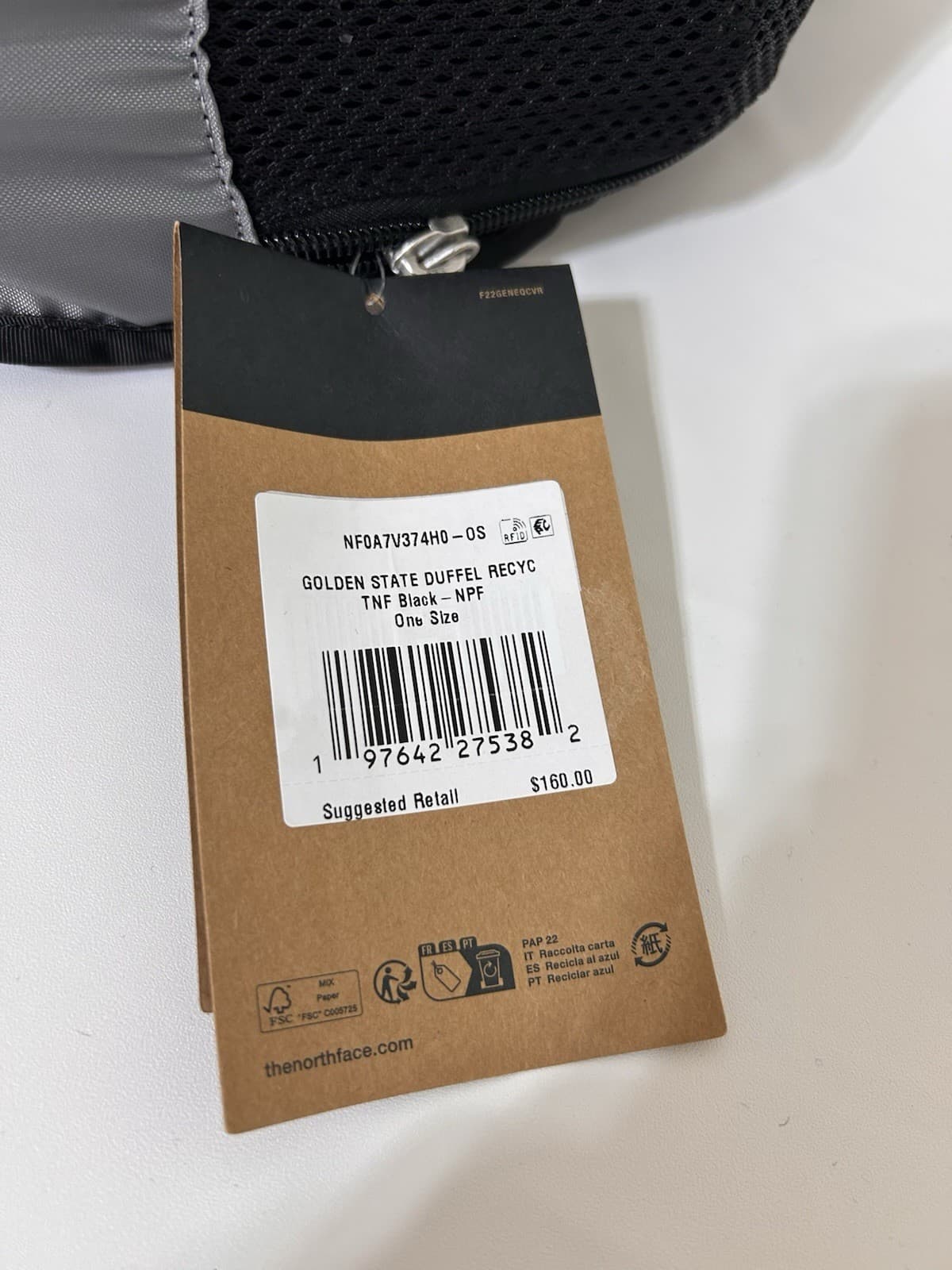 NWT $160 The North Face Base Camp Golden State Duffel Bag Black 71L M Travel - Thumbnail 10