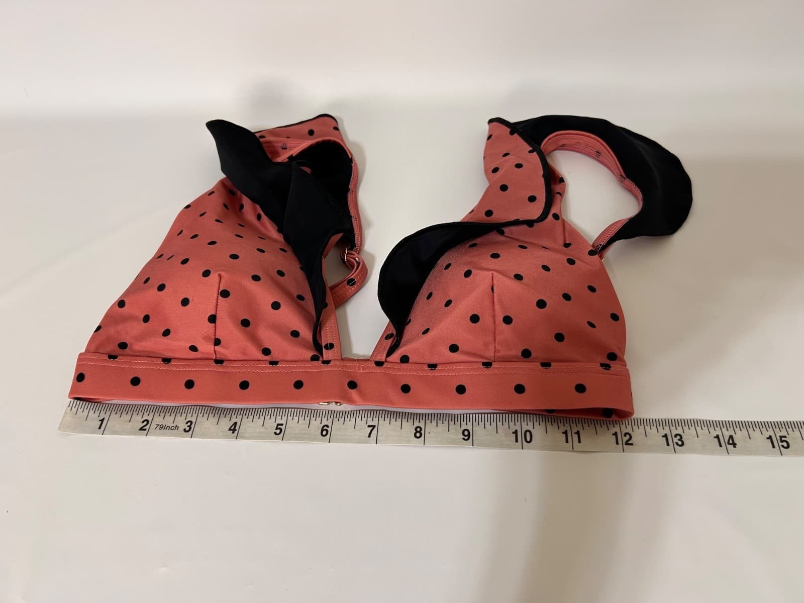 Summersalt Size 2 XS Ruffle Bikini Top Size 4 S Bottoms Polka Dot Two Piece Pink - Thumbnail 5