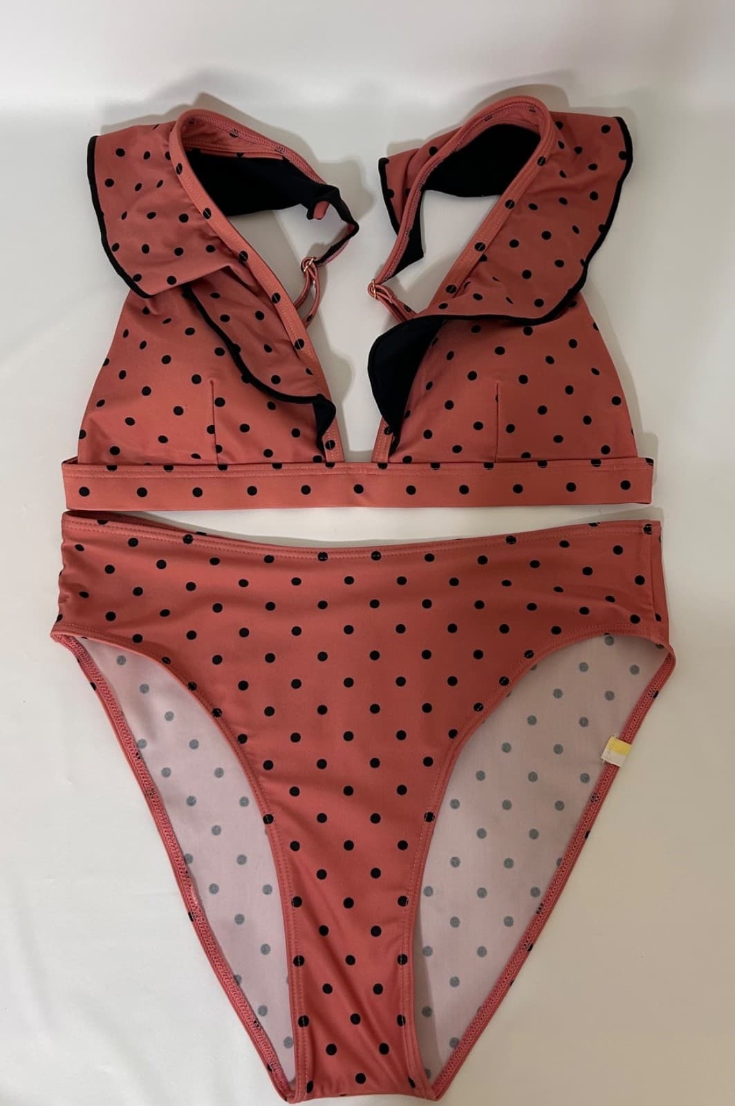 Summersalt Size 2 XS Ruffle Bikini Top Size 4 S Bottoms Polka Dot Two Piece Pink - Thumbnail 19