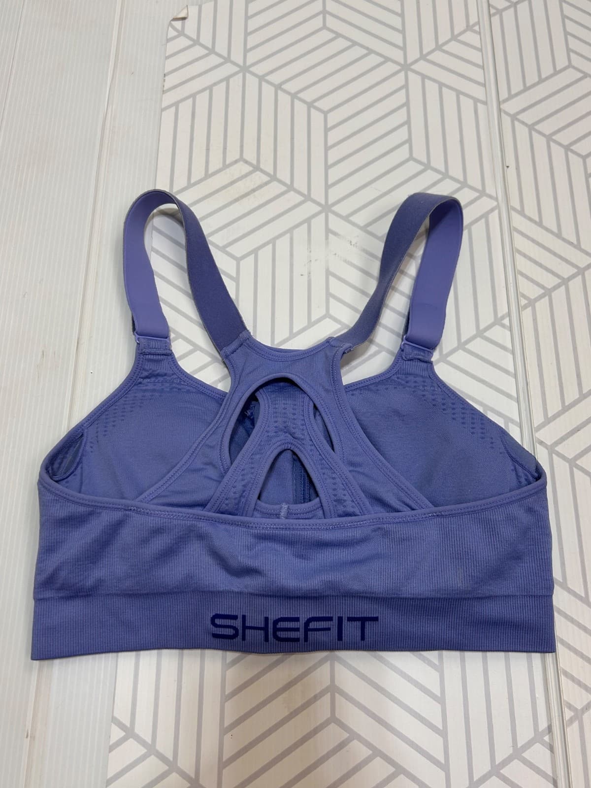 Shefit Size Small Low Impact Sports Bra Periwinkle Front Zip Adjustable Pads b - Thumbnail 8