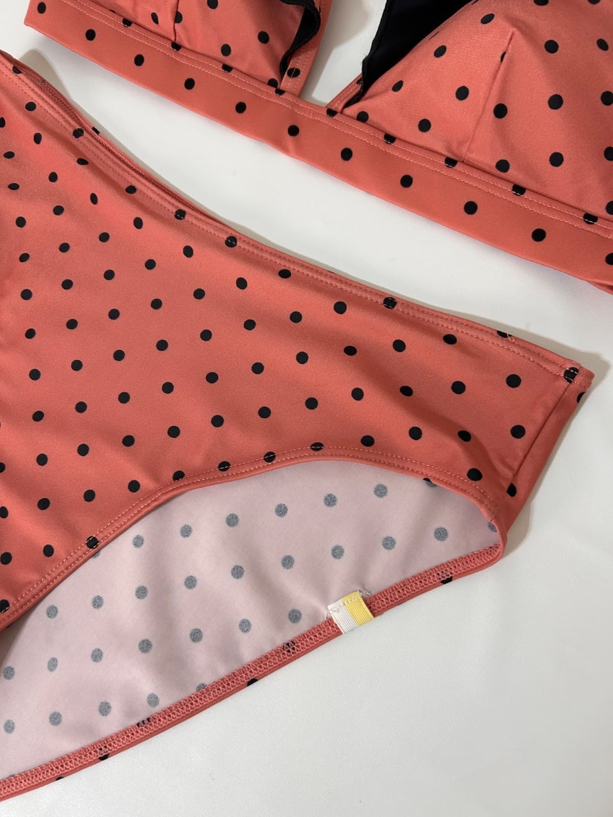 Summersalt Size 2 XS Ruffle Bikini Top Size 4 S Bottoms Polka Dot Two Piece Pink - Thumbnail 16