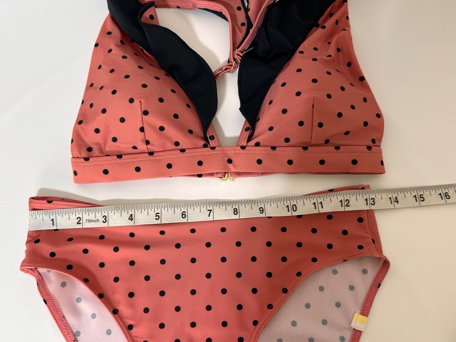 Summersalt Size 2 XS Ruffle Bikini Top Size 4 S Bottoms Polka Dot Two Piece Pink - Thumbnail 10