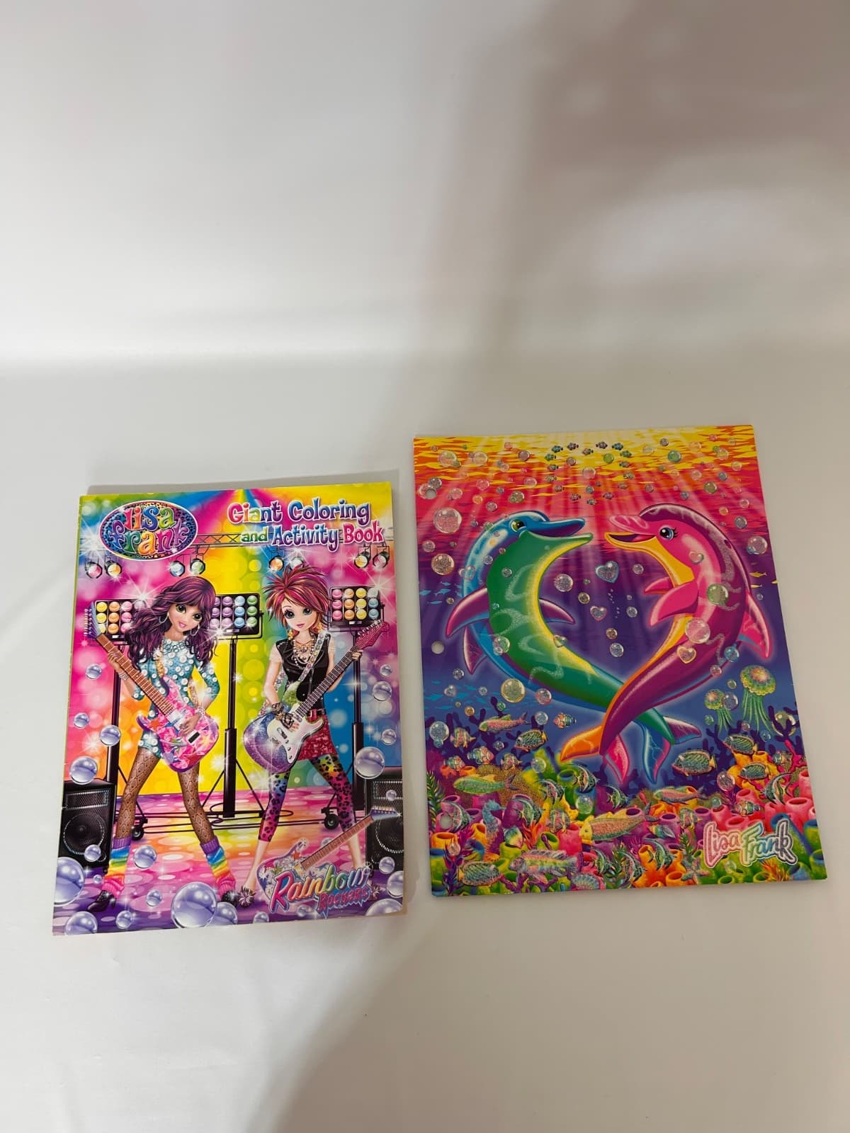 Lisa Frank Y2K 2-Pocket Folder Dancing Dolphins and Coloring Book Bundle - Thumbnail 8
