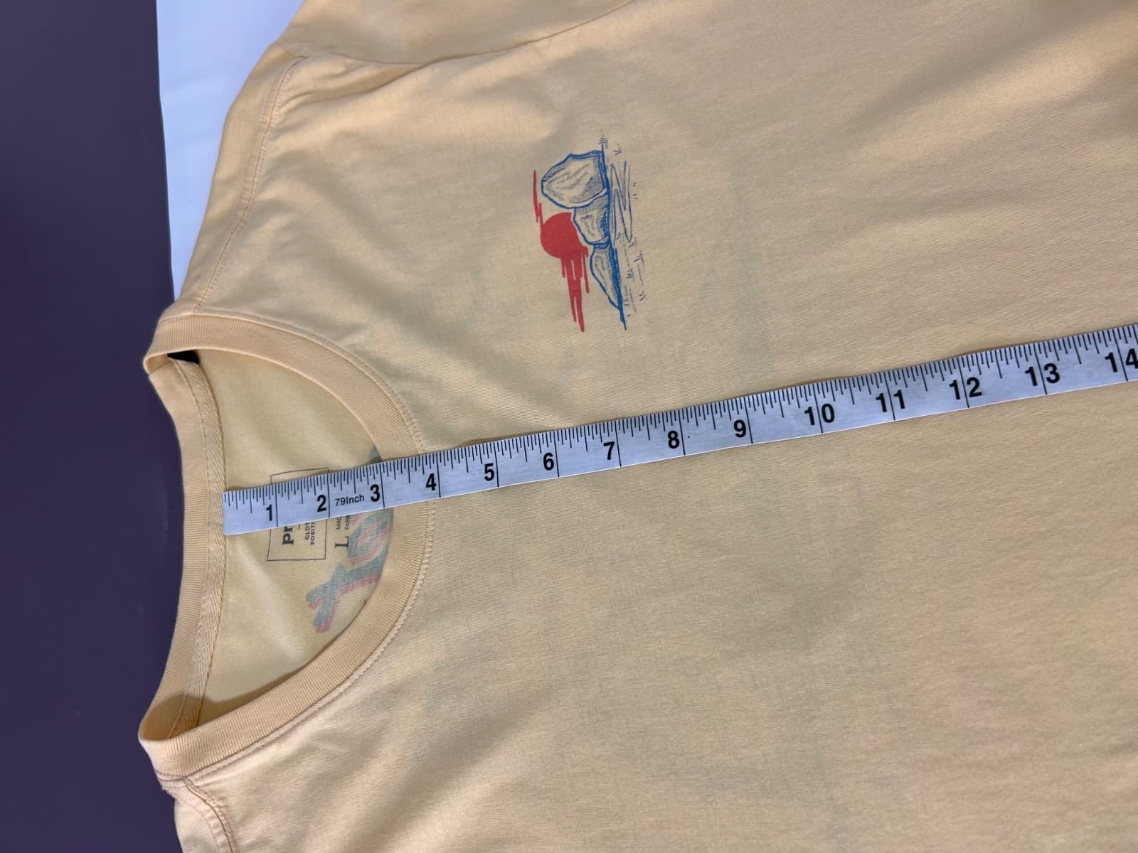 Prana Men’s T Shirt Tee Sunset Sessions Southern Cali Size L Yellow EUC a - Thumbnail 4