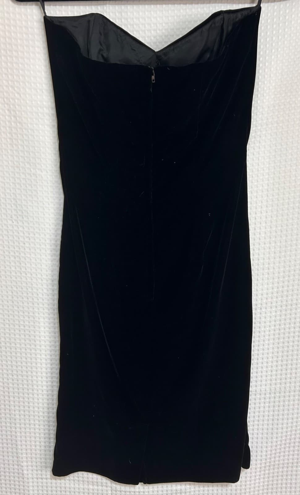 Vintage Scott McClintock Y2K Dress Womens size 6 Black Velvet Strapless Event z - Thumbnail 5