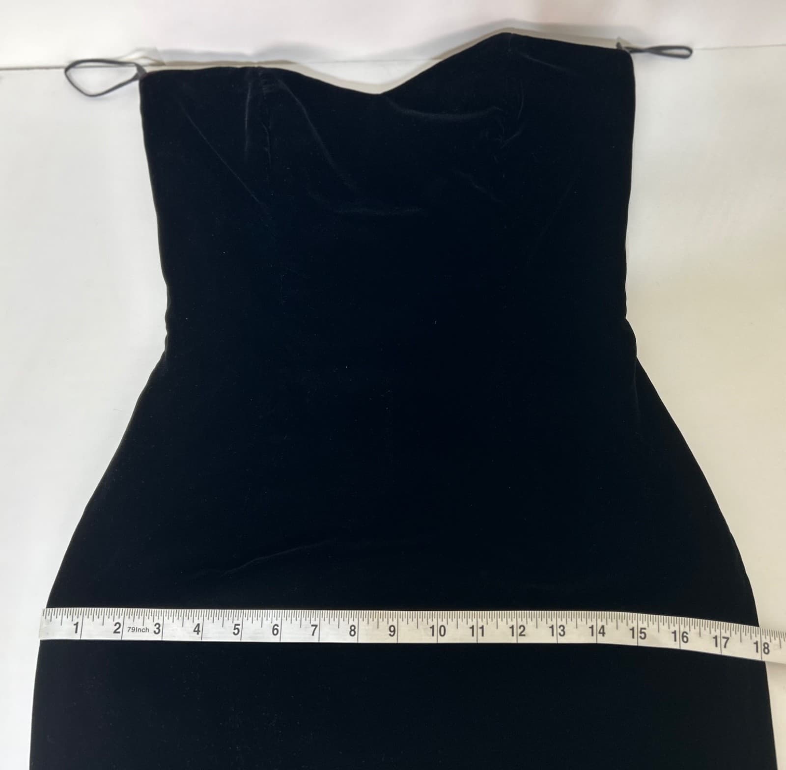 Vintage Scott McClintock Y2K Dress Womens size 6 Black Velvet Strapless Event z - Thumbnail 9