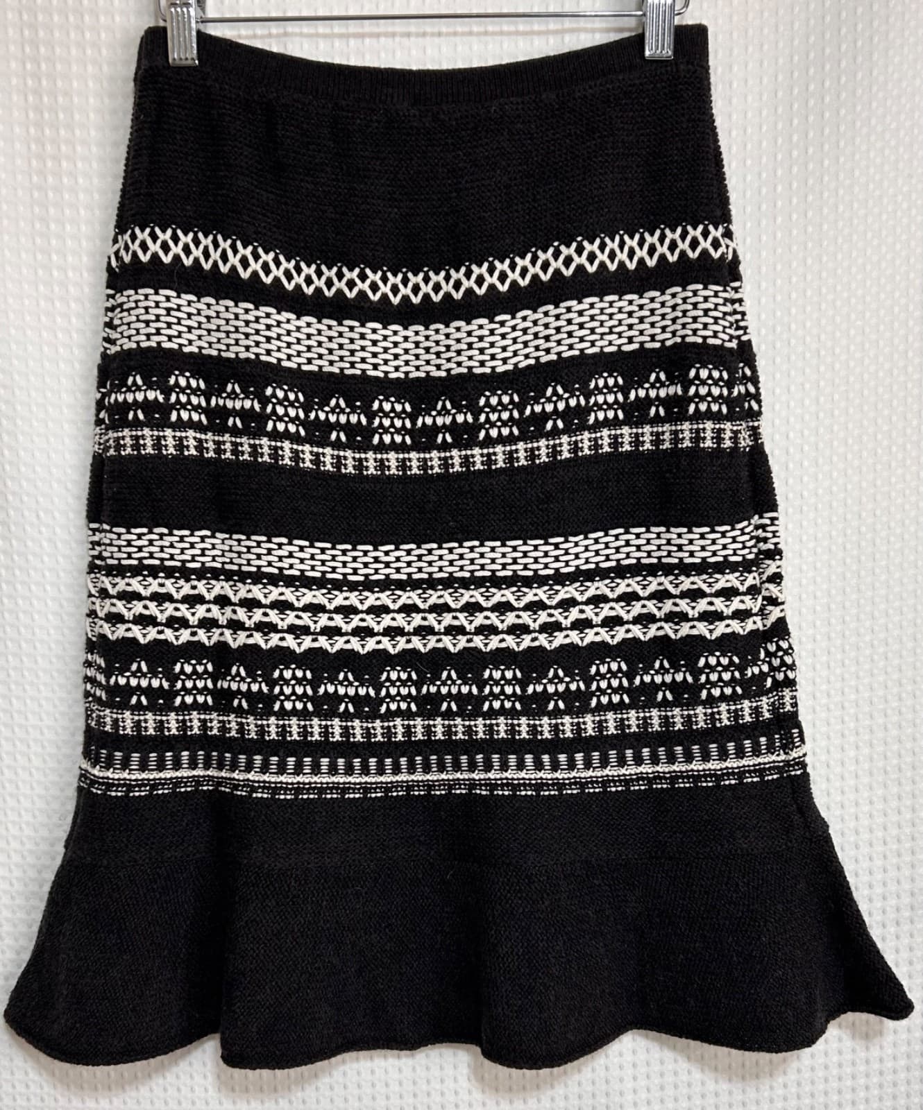Anthropologie MOTH Mavis Knit Pencil Skirt Size M Wool Cotton - Thumbnail 11