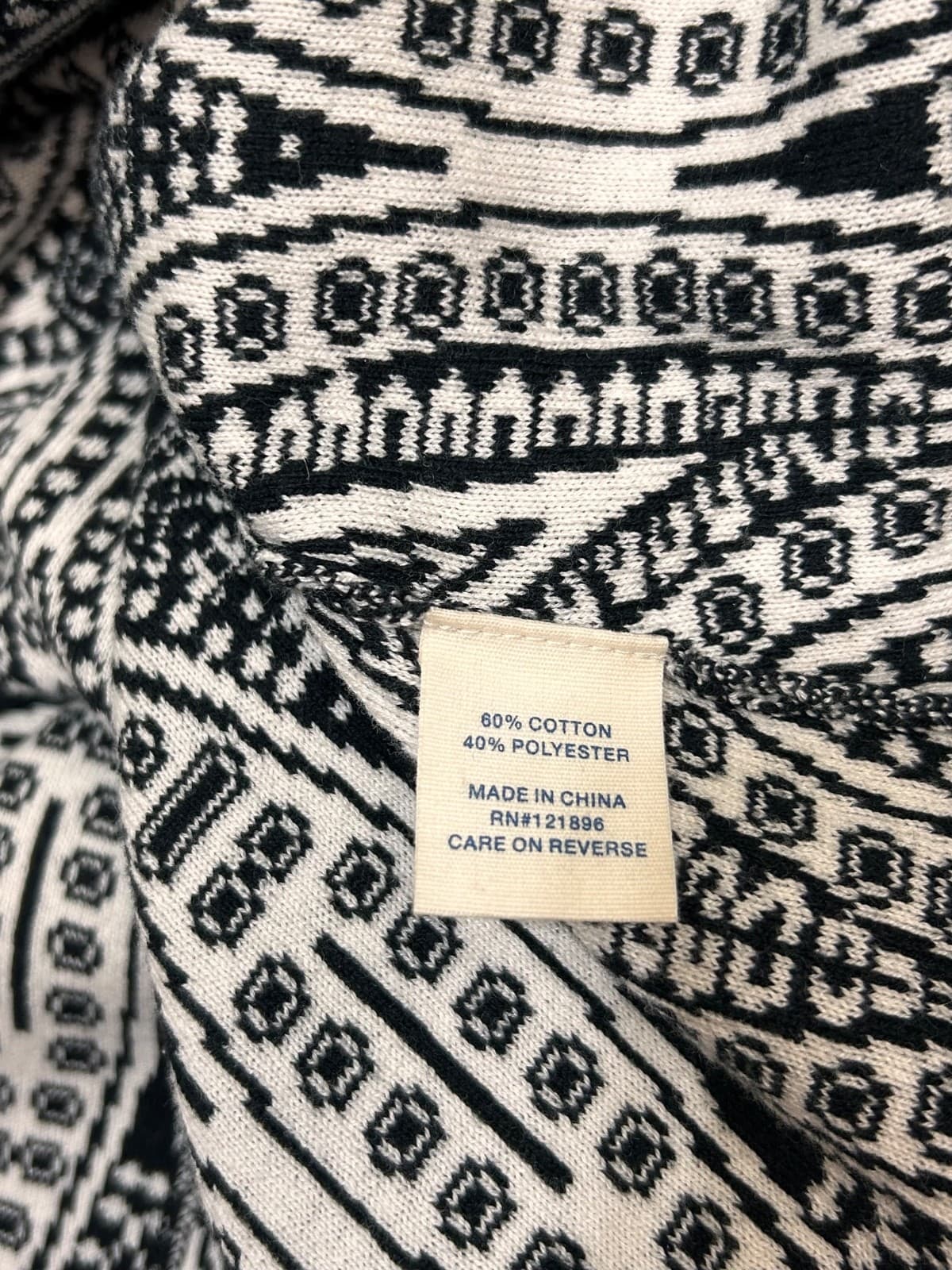 Title Nine Knit Skirt Women's Size M Black White Paisley Winter Sweater Skirt x - Thumbnail 8