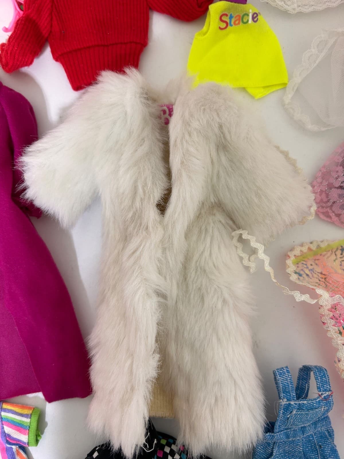 Vintage Barbie Lot Mod Clothes Fur Coat accessories shoes over 40 pieces bin3 - Thumbnail 2