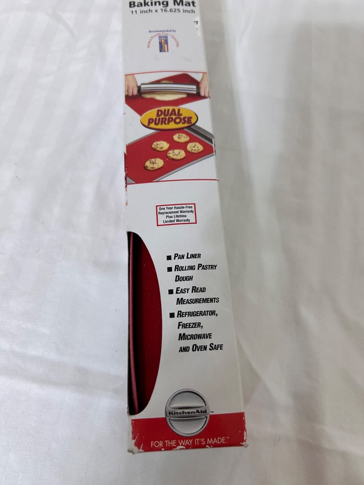 New 2004 Kitchen Aid Silicone Baking Mat 11 in X 16.625 Oven Microwave Safe s - Thumbnail 5
