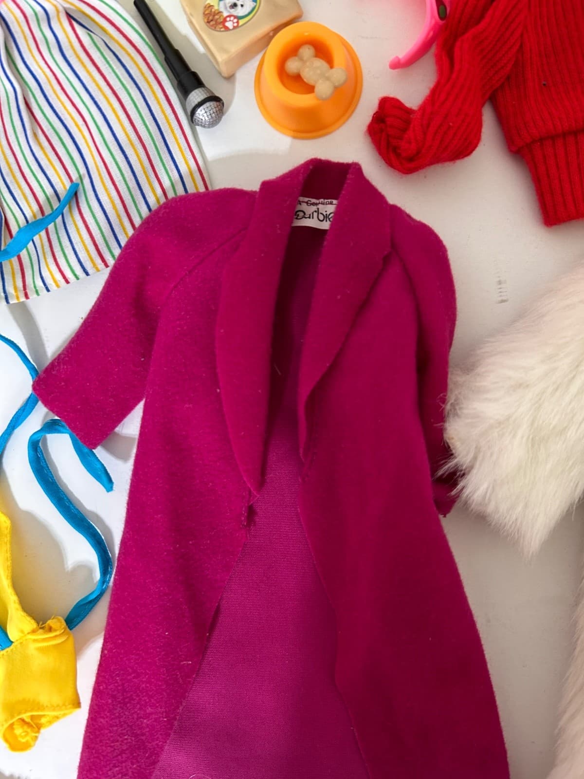 Vintage Barbie Lot Mod Clothes Fur Coat accessories shoes over 40 pieces bin3 - Thumbnail 3