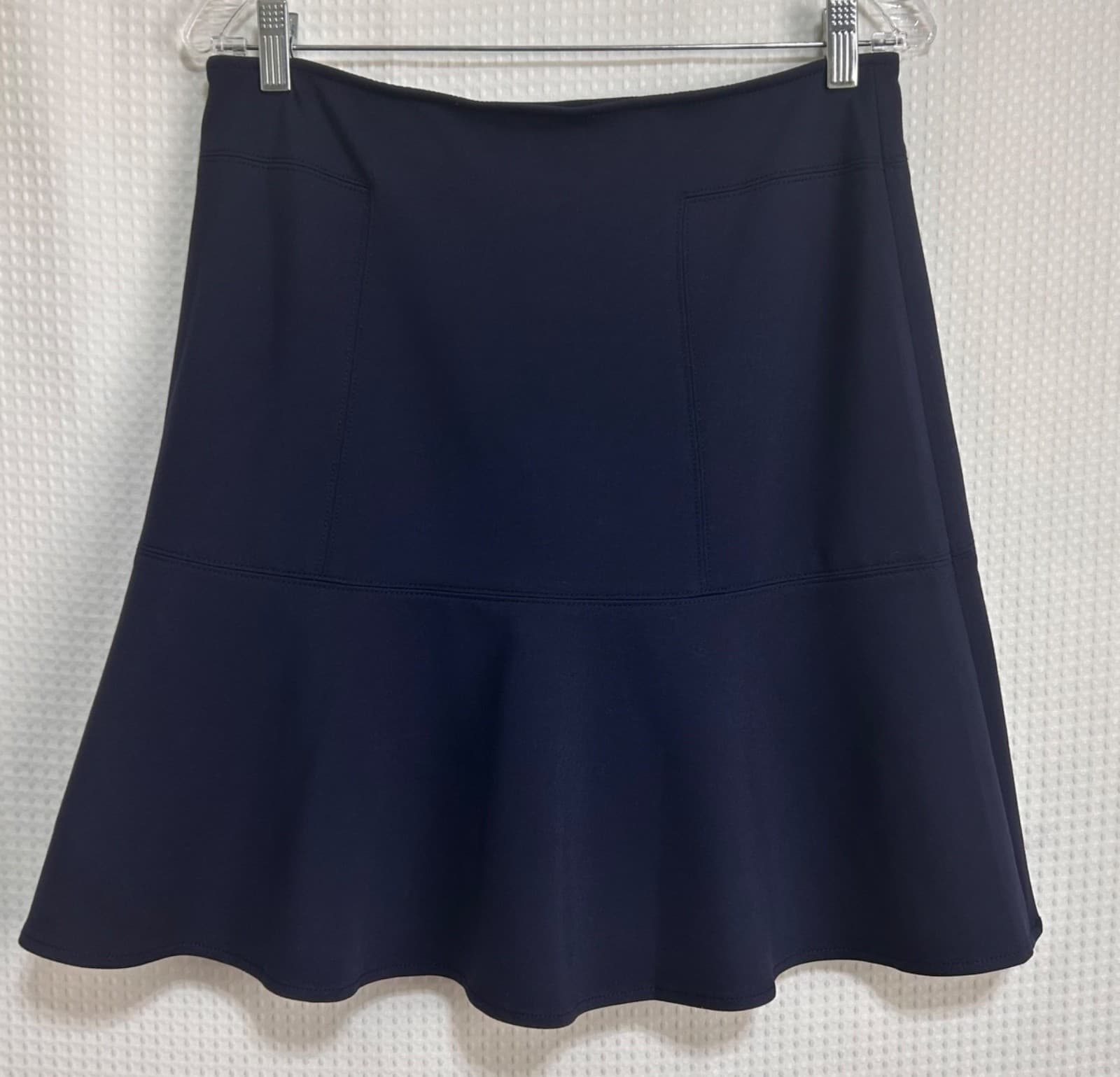 NWT White House Black Market size 6 Ponte Flirty Skirt Navy Lined Career Work x - Thumbnail 9