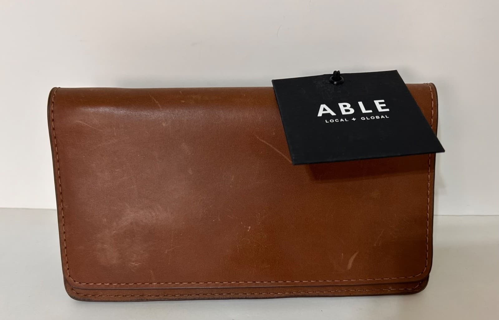 NWT ABLE Karla Leather Belt Bag Whiskey Brown Crossbody Adjustable Strap Wallet - Thumbnail 6