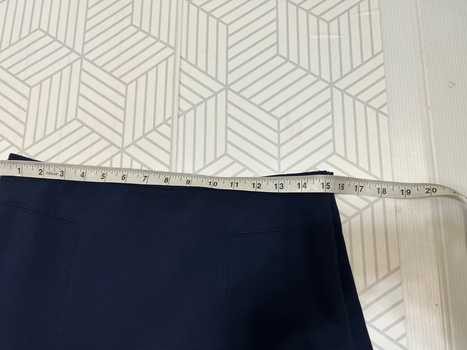 NWT White House Black Market size 6 Ponte Flirty Skirt Navy Lined Career Work x - Thumbnail 6