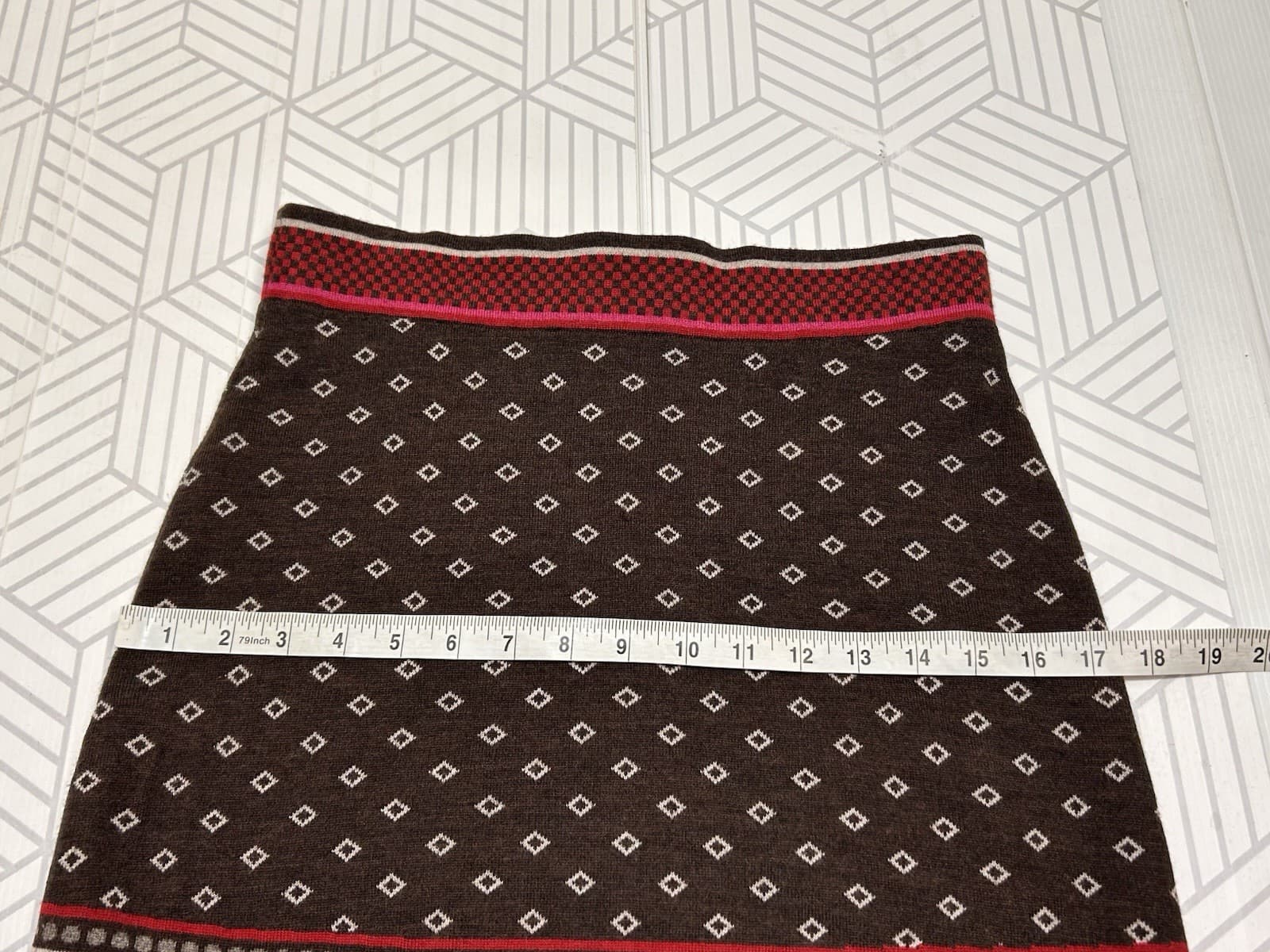 Krimson Klover Skirt Womens size Medium Southwestern Merino Wool Knit Pull x - Thumbnail 9