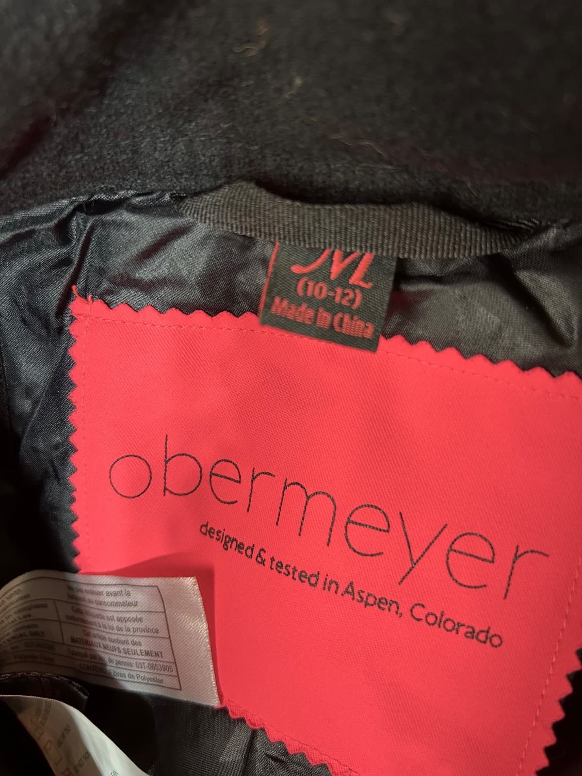 Obermeyer Kids Ski Snowboard Pants Black M 10–12 Waterproof Insulated Warm EWS c - Thumbnail 2