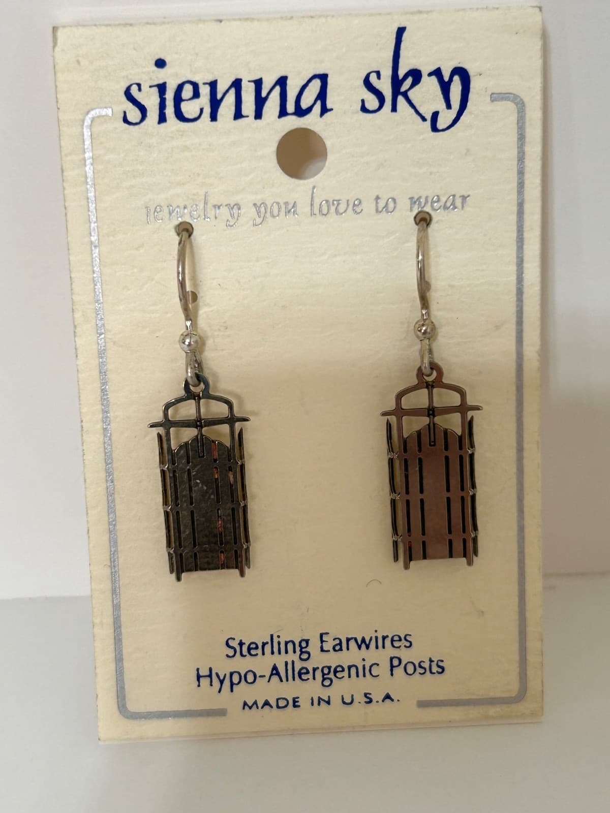 Sienna Sky Bird Cage Antiqued Dangle Earrings Hypoallergenic Sterling Silver USA - Thumbnail 6